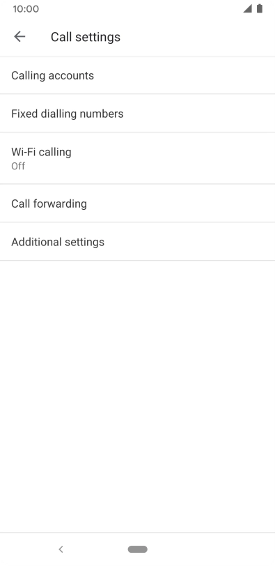 Press Call forwarding.