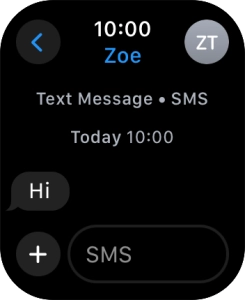 Press SMS. Press SMS.