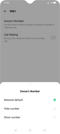 Press Show number to turn on caller identification.