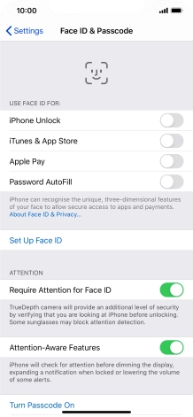 Press Set Up Face ID.