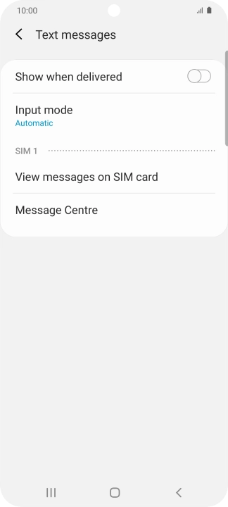 Press Message Centre.