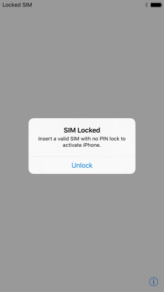 If your SIM is locked, press Unlock.