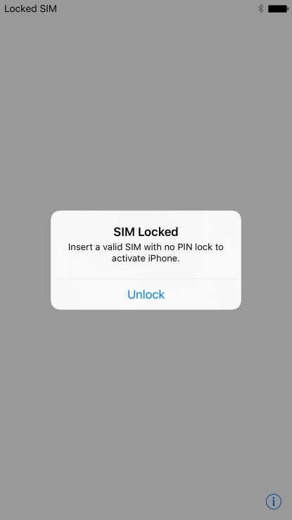 If your SIM is locked, press Unlock.