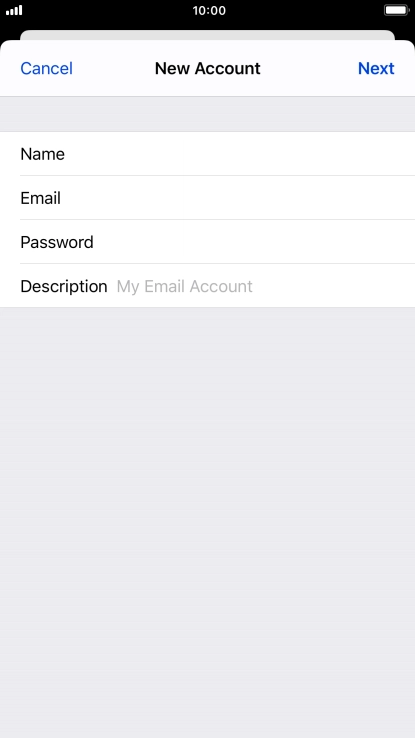 Press Description and key in the required name.