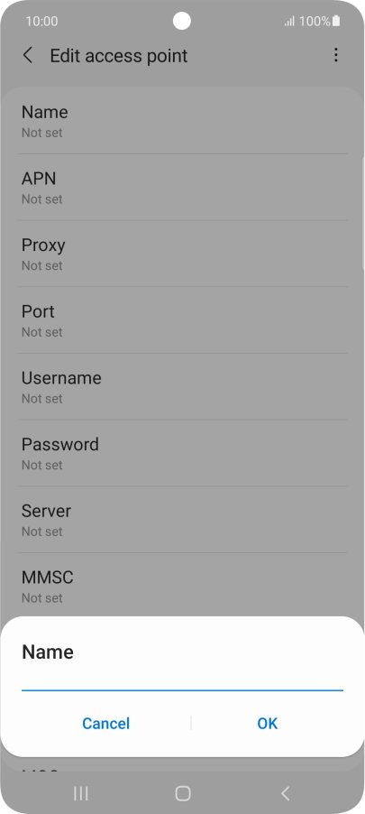 Key in Vodafone MMS and press OK.