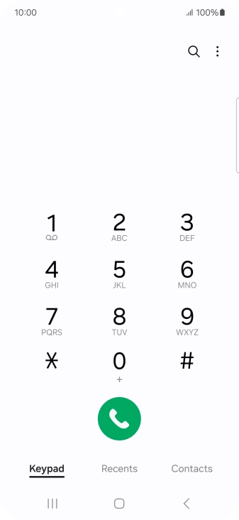 Press the menu icon.