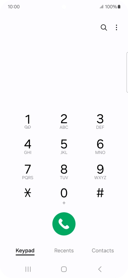 Press the menu icon.