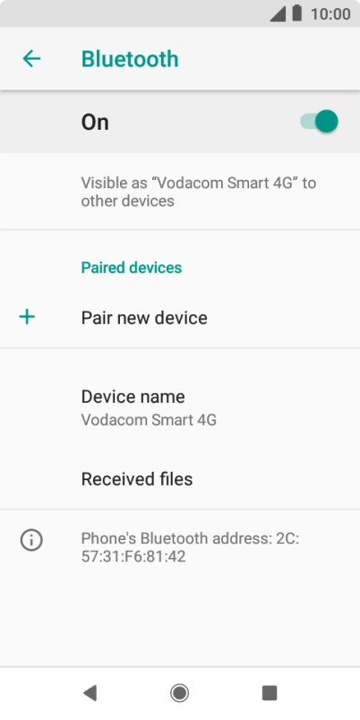 Press Pair new device.