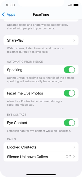 Press Blocked Contacts.