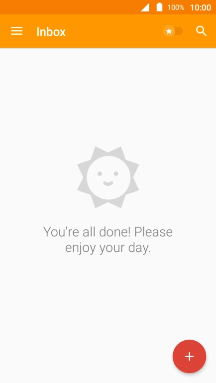 Slide your finger right starting from the left side of the screen.