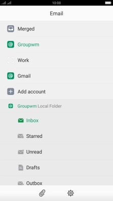 Press the settings icon.