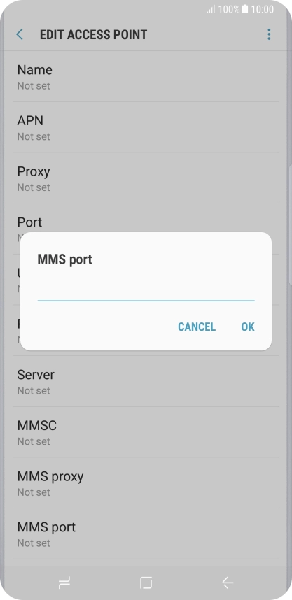 Key in 8080 and press OK.