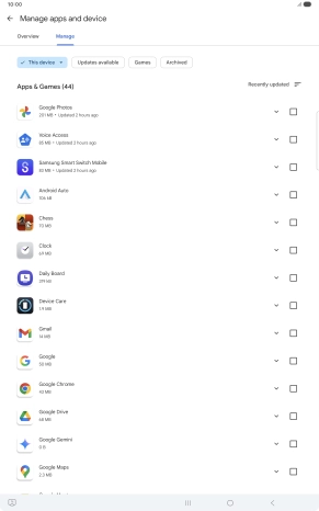 Press the required app.