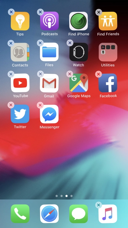 Press the delete icon.