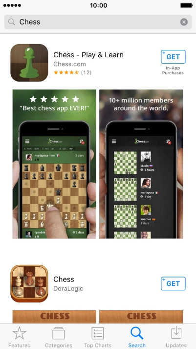 Press the required app.