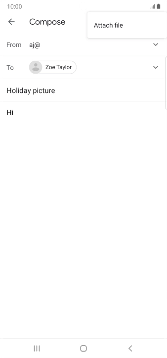 Press Attach file and go to the required folder.