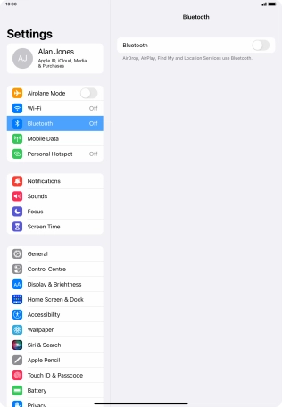 Press the indicator next to 