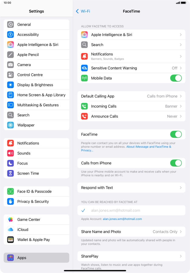 Press the indicator next to 