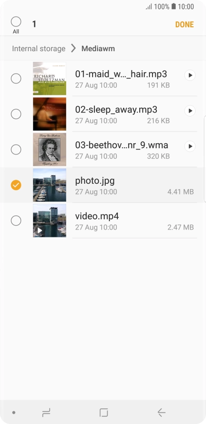Press DONE. Press DONE.
