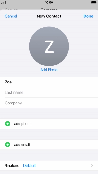 Press Last name and key in the last name.