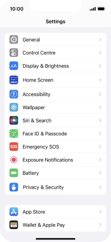 Press Face ID & Passcode.