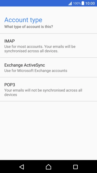 Press IMAP. Press IMAP.