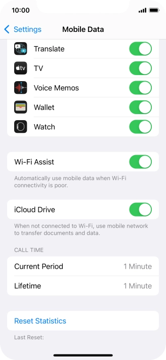 Press the indicator next to 