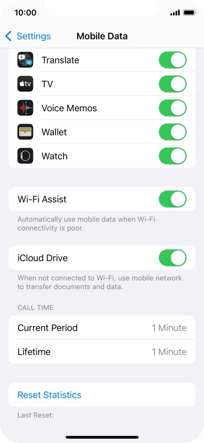 Press the indicator next to 