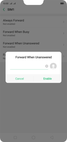 Key in +61414121121 and press Enable.