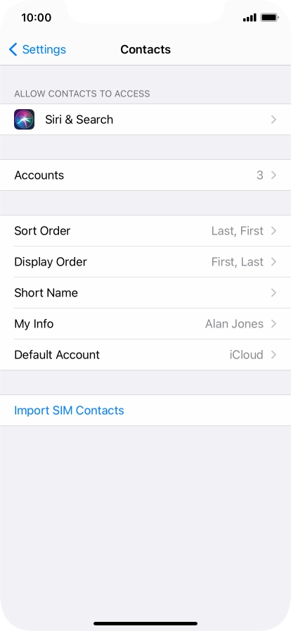 Press Import SIM Contacts. Press Import SIM Contacts.