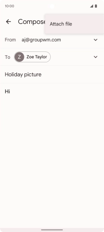 Press Attach file and go to the required folder.