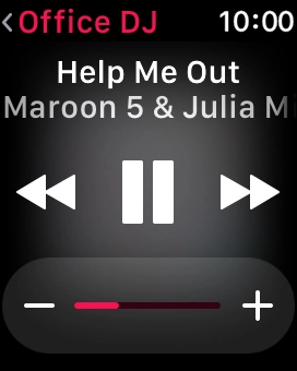 Press the volume icons to select the required volume.