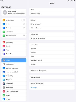 Press Personal Hotspot.