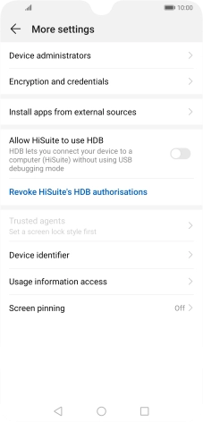 Press Encryption and credentials.