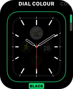 Turn the Digital Crown to change between the different designs.