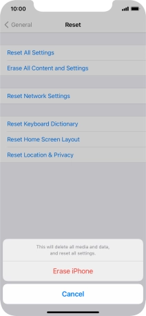 Press Erase iPhone.