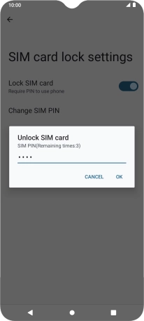 Key in your PIN and press OK.
