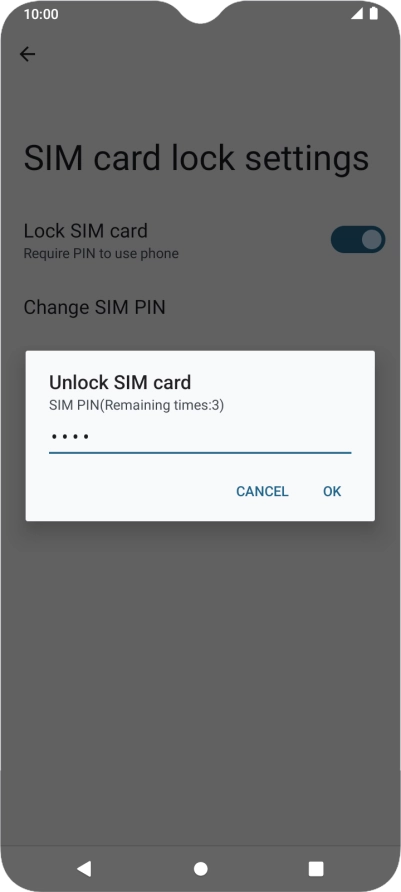 Key in your PIN and press OK.