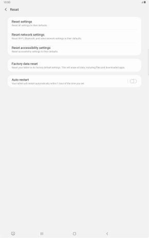 Press Factory data reset.