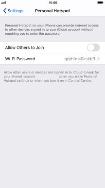 Press Wi-Fi Password and key in the required password.