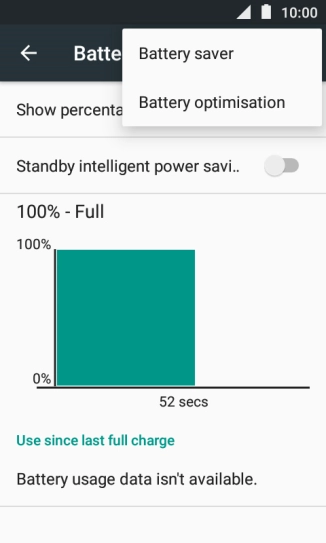 Press Battery saver.
