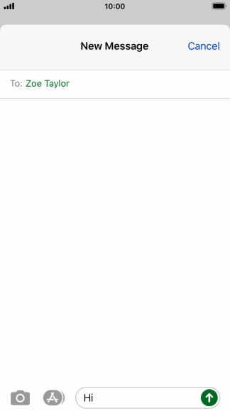 Press the send icon.