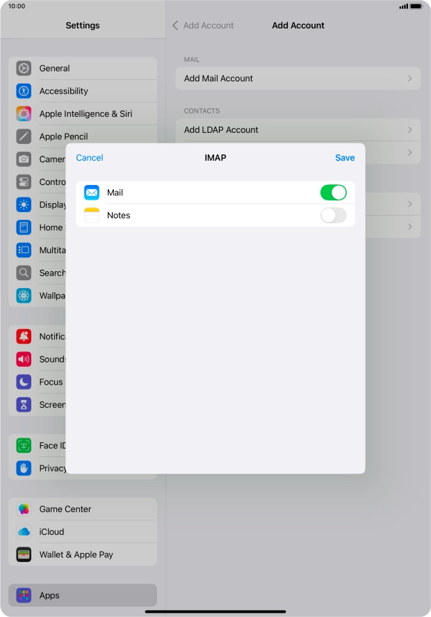 Press Save. Your email account has now been set up. To select more settings for incoming and outgoing server, proceed with the following steps.