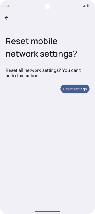 Press Reset settings.