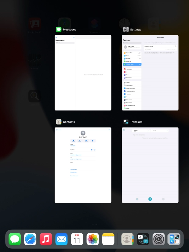 Slide upwards on the required application to end it.