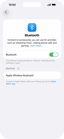 Press the required Bluetooth device and follow the instructions on the screen to pair the device with your phone.