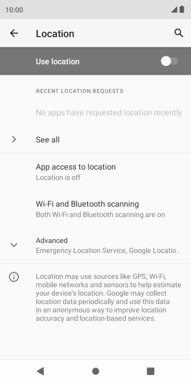 Press the indicator next to 