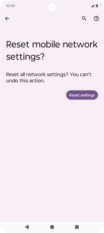 Press Reset settings.