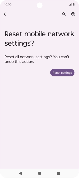 Press Reset settings.