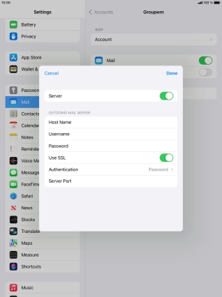 Press the indicator next to 